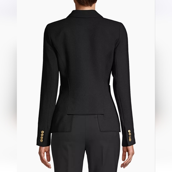 NWOT Smythe Black Classic Dutchess Single Breasted Wool Blazer Size 16 - Picture 5 of 12